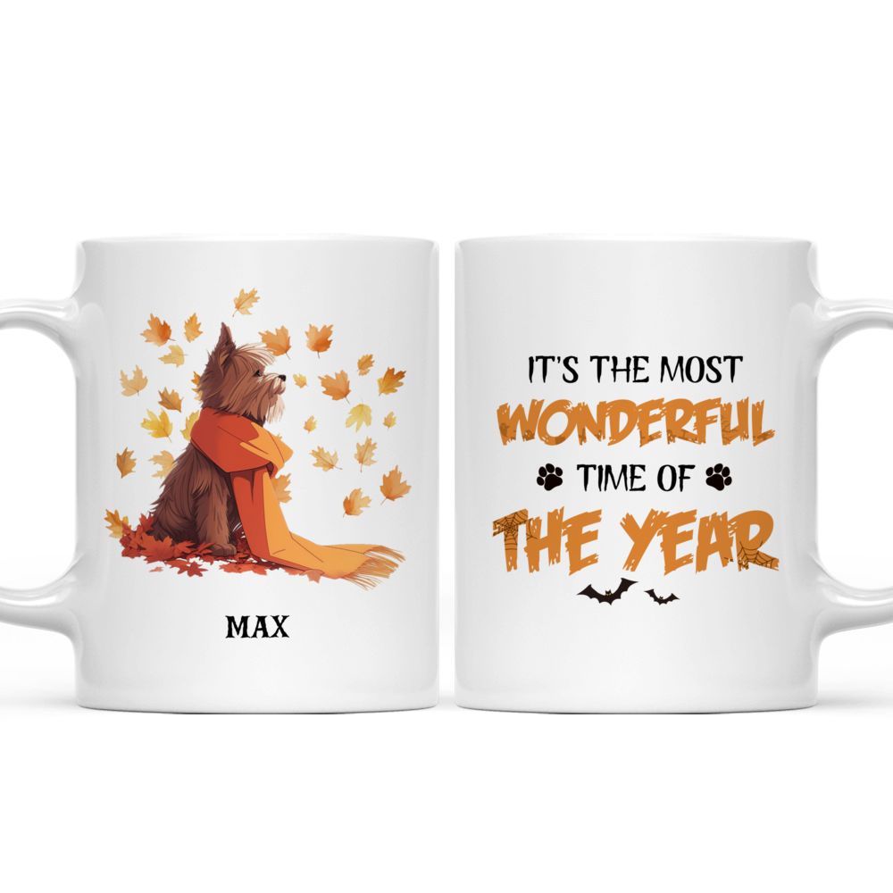 Halloween Dog Mug - Cute Autumn Yorkshire Terrier Dog Mug - Mug_3