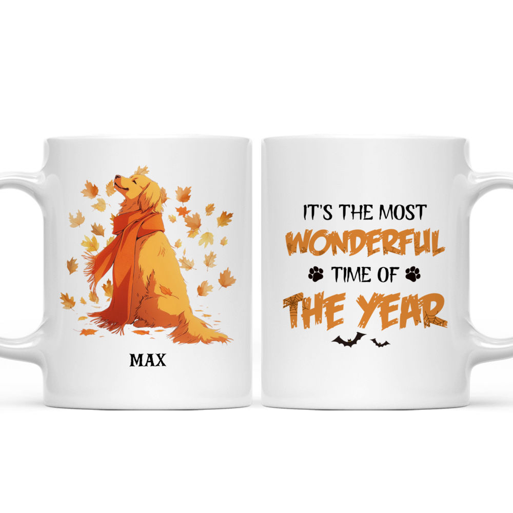 Cute Autumn Golden Retriever Dog Mug