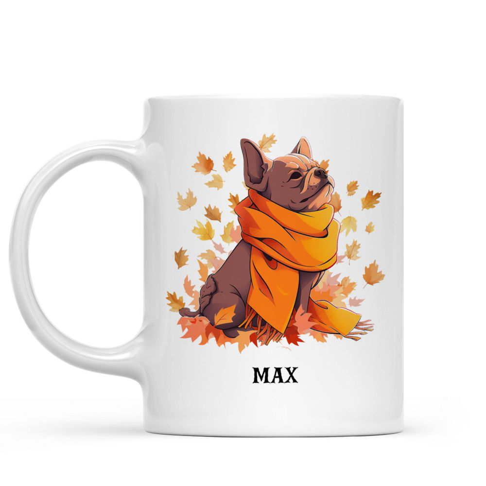 Halloween Dog Mug - Cute Autumn French Bulldog Mug - Mug_1