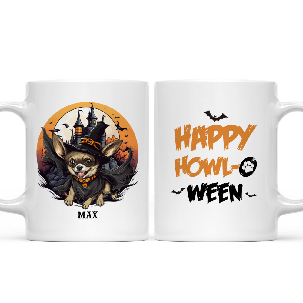 Halloween Dog Mug - Magical Flying Chihuahua Dog Halloween Cartoon - Mug_3