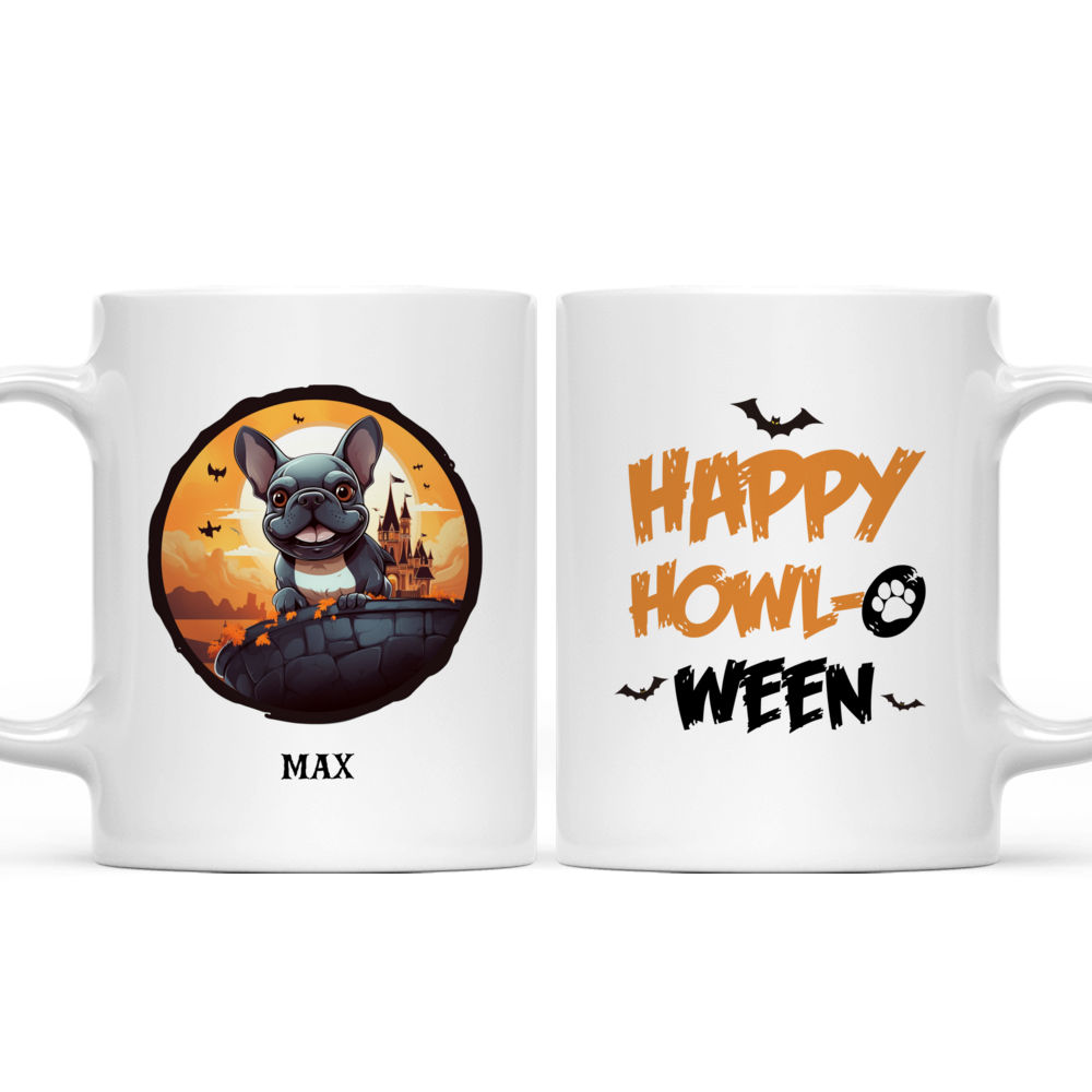 Halloween Dog Mug - Magical Flying French Bulldog Halloween Cartoon - Mug_3