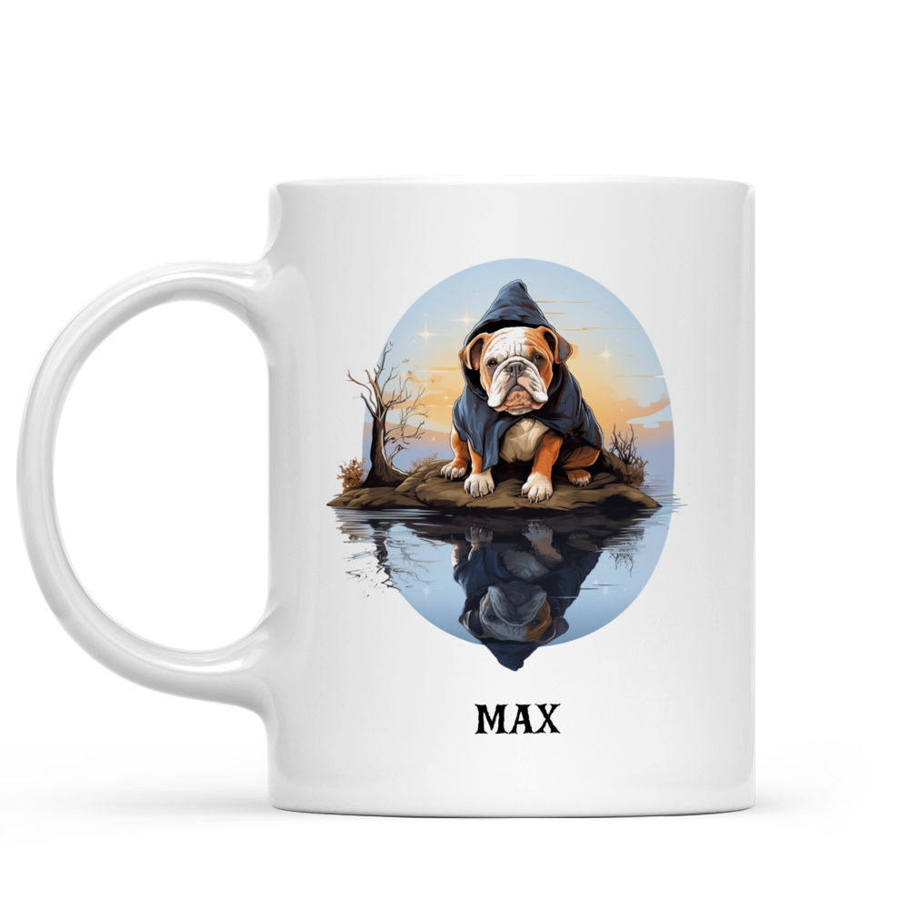 Halloween Dog Mug - Mischievous Bulldog in Halloween Witch Costume Mug - Mug_1