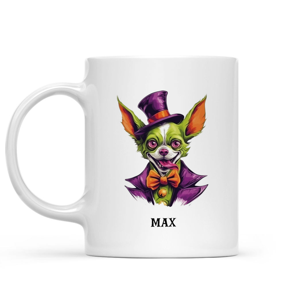 Halloween Dog Mug - Halloween Chihuahua Joker Dog - Mug_1