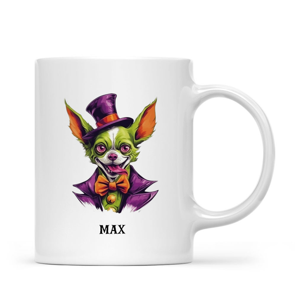 Halloween Dog Mug - Halloween Chihuahua Joker Dog - Mug_2