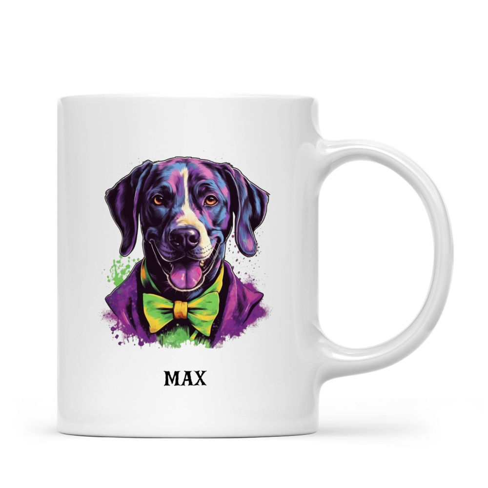 Personalized Mug - Halloween Dog Mug - Fantasy Labrador Retriever Dog Joker Dog_2