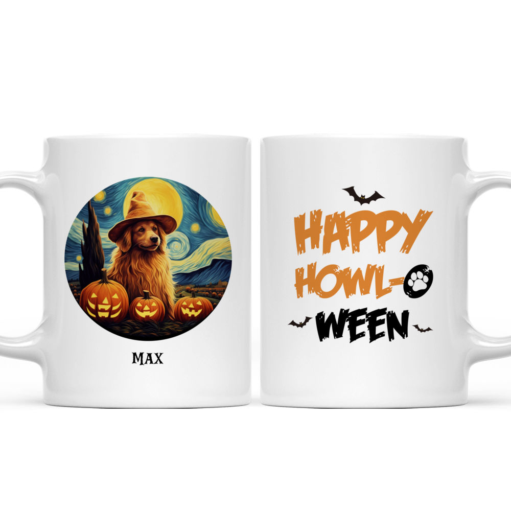 Halloween Dog Mug - Golden Retriever at Starry night of Van Gogh - Mug_3