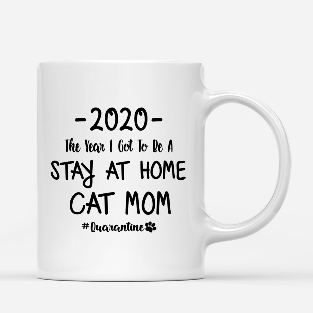 Personalized Mug - Girl and Cats Xmas - The Year I Got To Be A Stay At Home Cat Mom_2