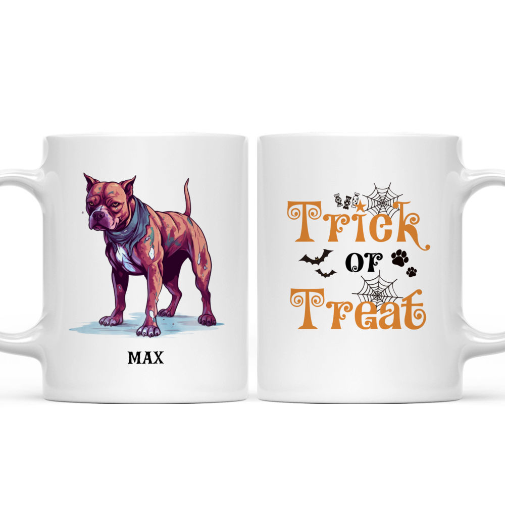 Halloween Zombie Pitbull Dog Mug