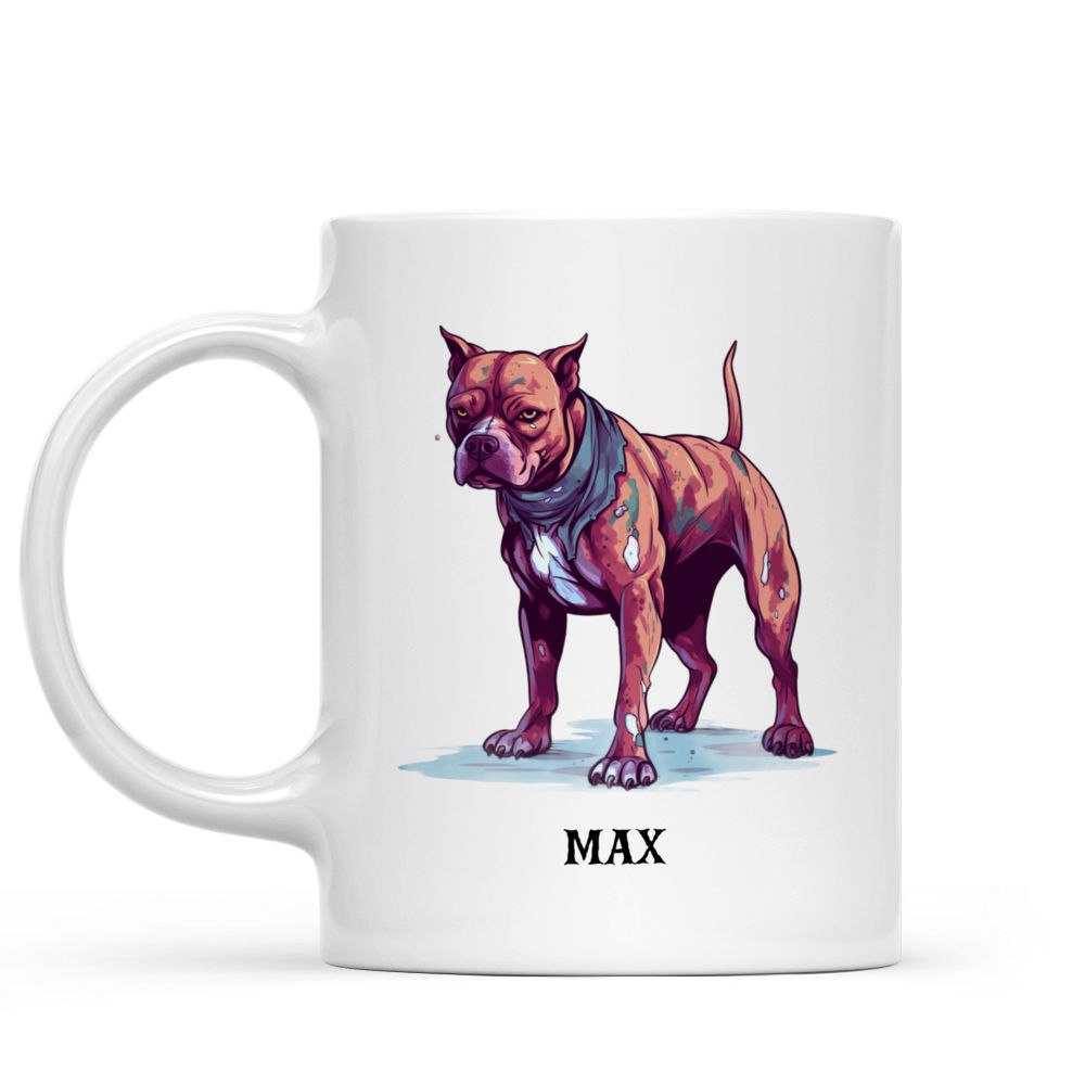 Halloween Dog Mug - Halloween Zombie Pitbull Dog Mug - Mug_1