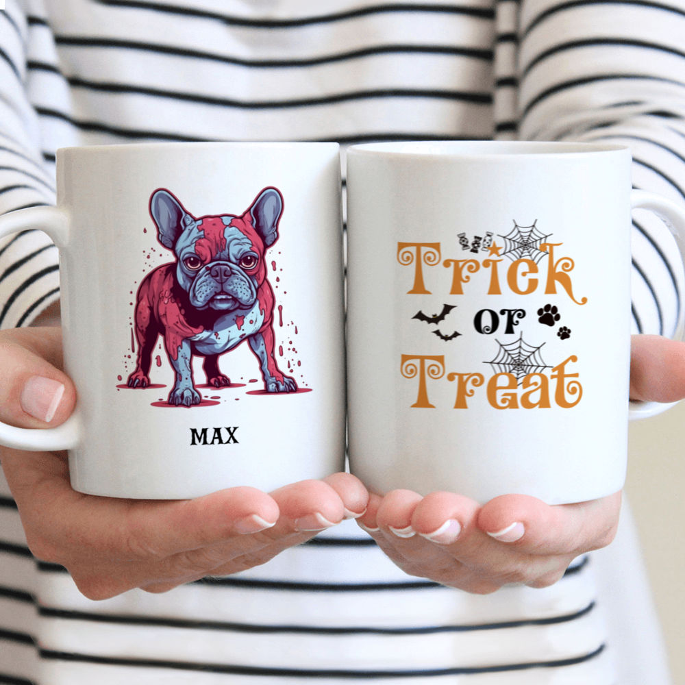 Halloween Dog Mug - Halloween Zombie French Bulldog Mug - Mug