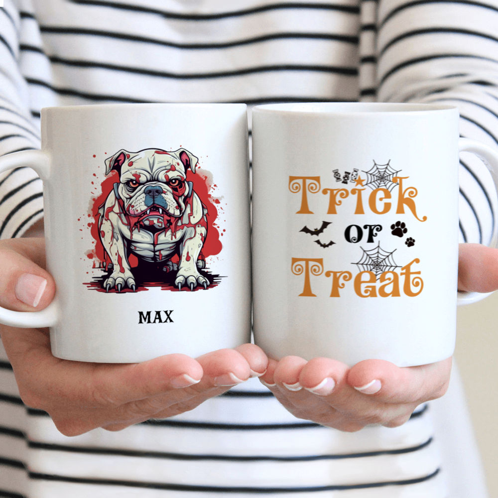 Halloween Dog Mug - Halloween Zombie Bulldog Mug - Mug