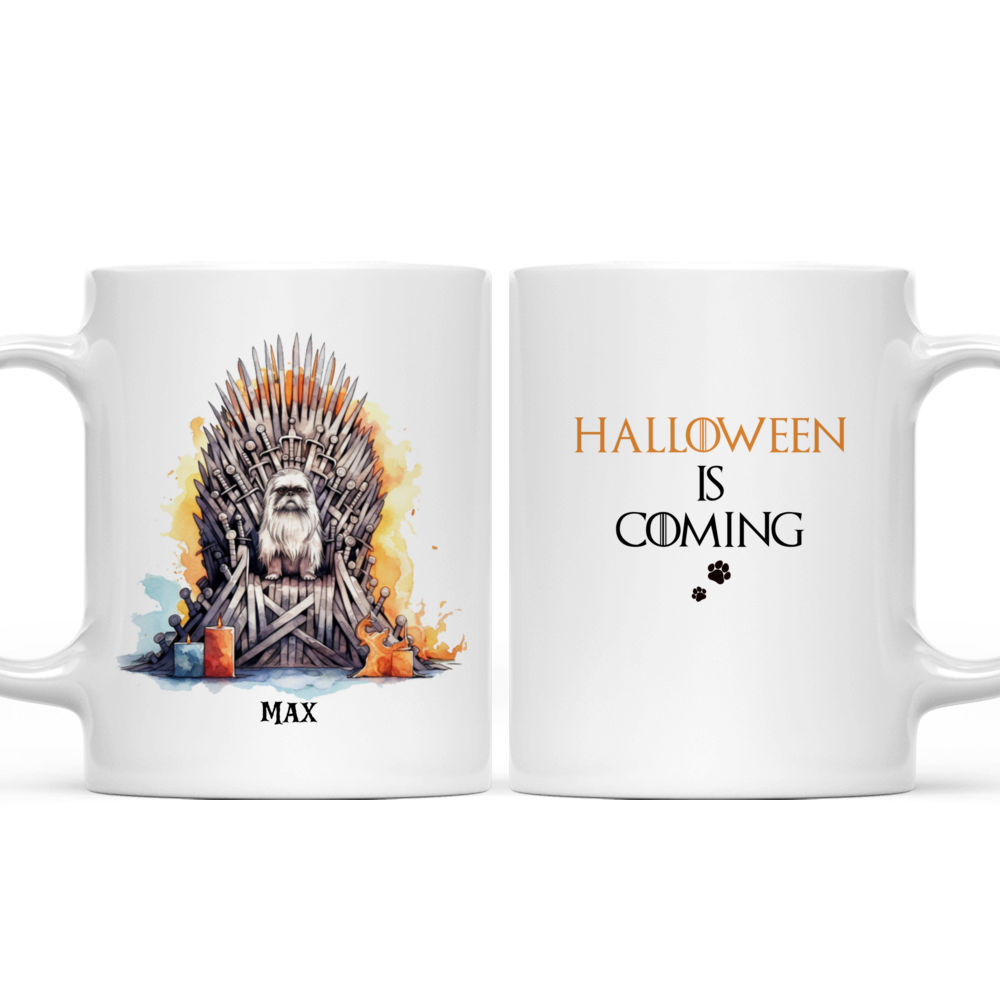 Halloween Dog Mug - Whimsical Watercolor Halloween Shih Tzu Dog Halloween is coming - Mug_3