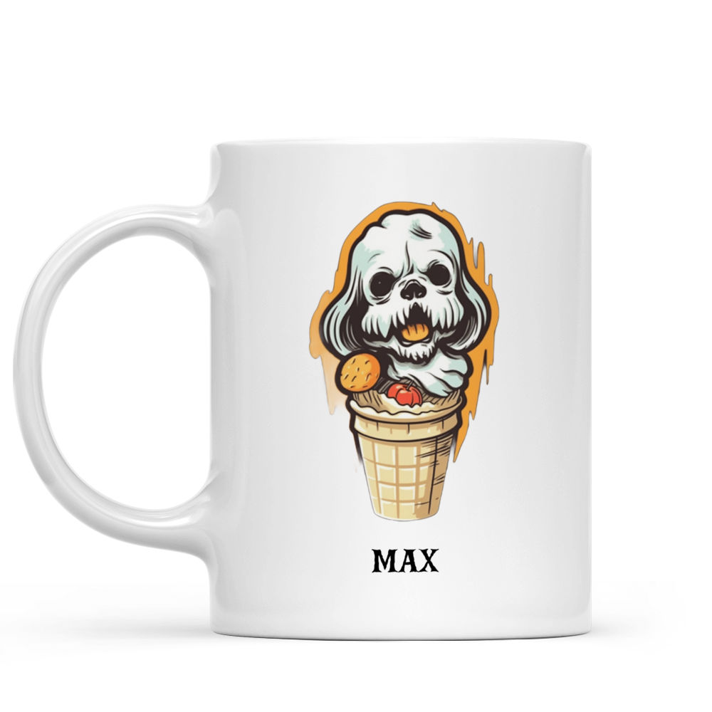 Halloween Dog Mug - Cute Shih Tzu Dog Halloween Pumpkin Mug - Mug_1