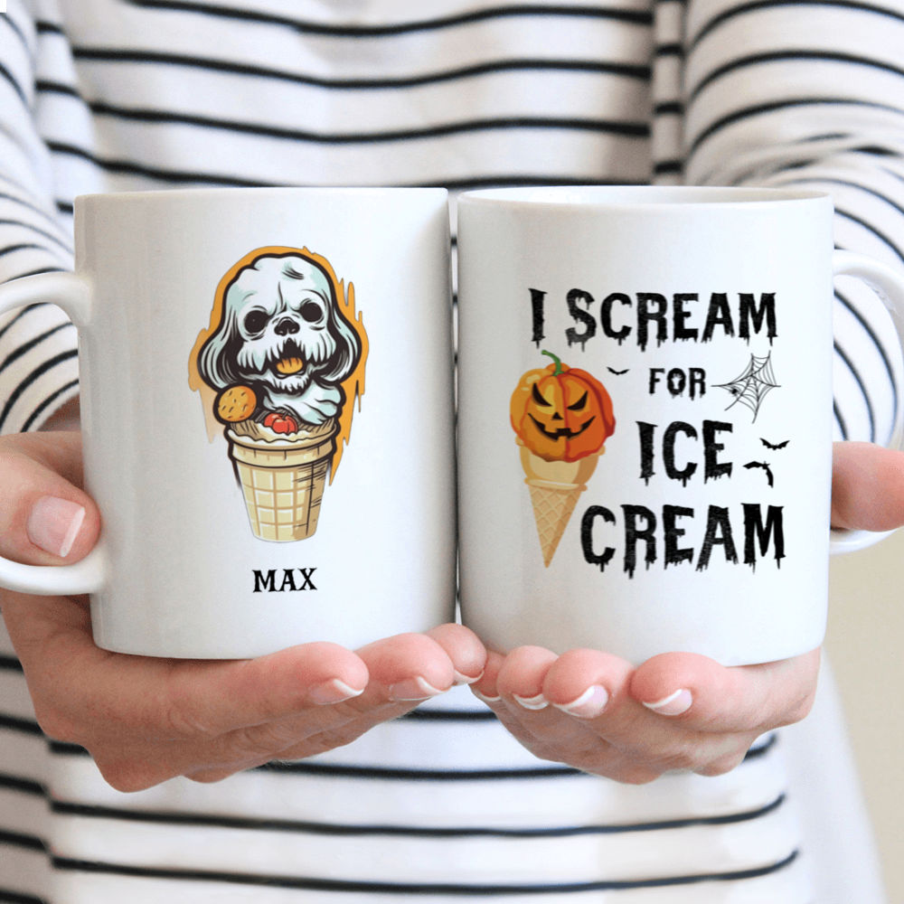 Halloween Dog Mug - Cute Shih Tzu Dog Halloween Pumpkin Mug - Mug