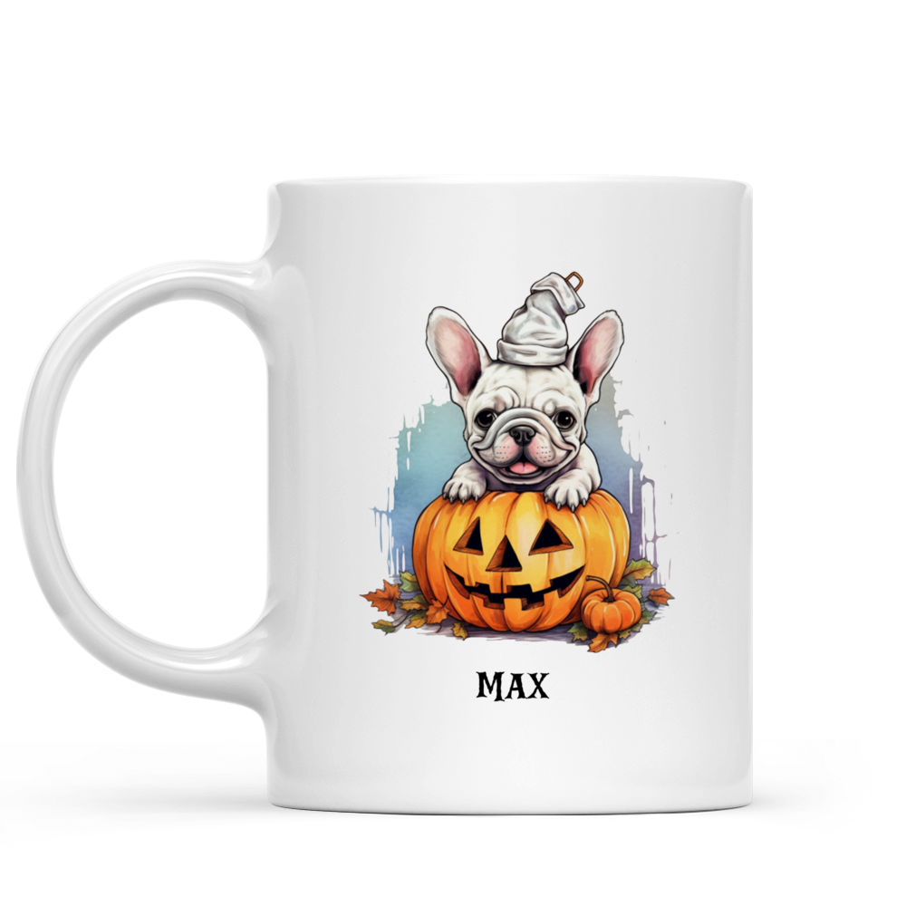 Halloween Dog Mug - Cute Funny French Bulldog Puppy in Jack-o-lantern Halloween - Mug_1