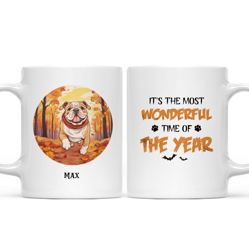 Halloween Dog Mug - Happy Dog in Auntumn - Mug_3