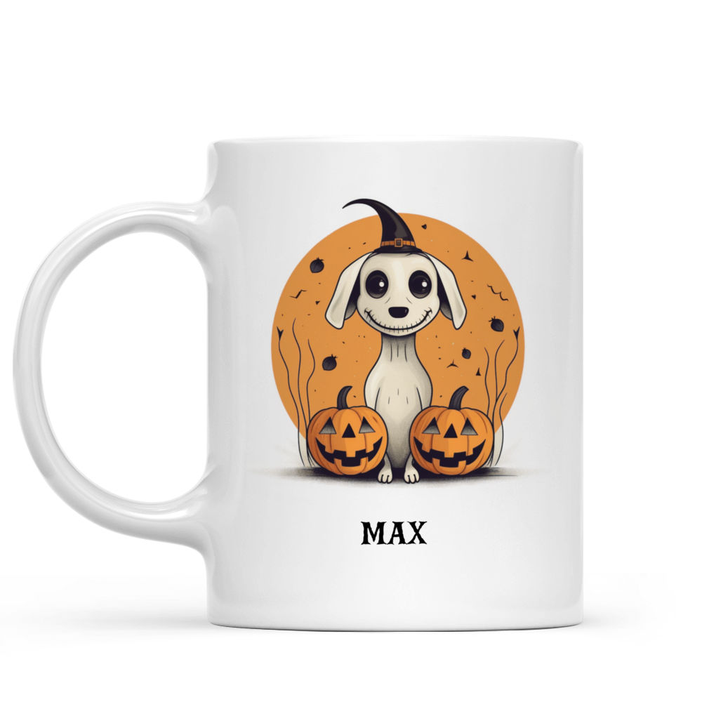 Halloween Dog Mug - Minimal Labrador Retriever Dog Jack Skellington Halloween Dog Mug - Mug_1