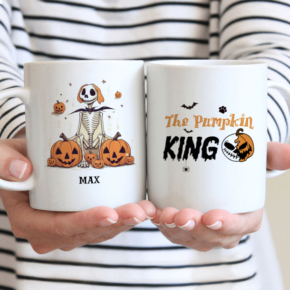 Halloween Dog Mug - Minimal Golden Retriever Dog Jack Skellington Halloween Dog Mug - Mug