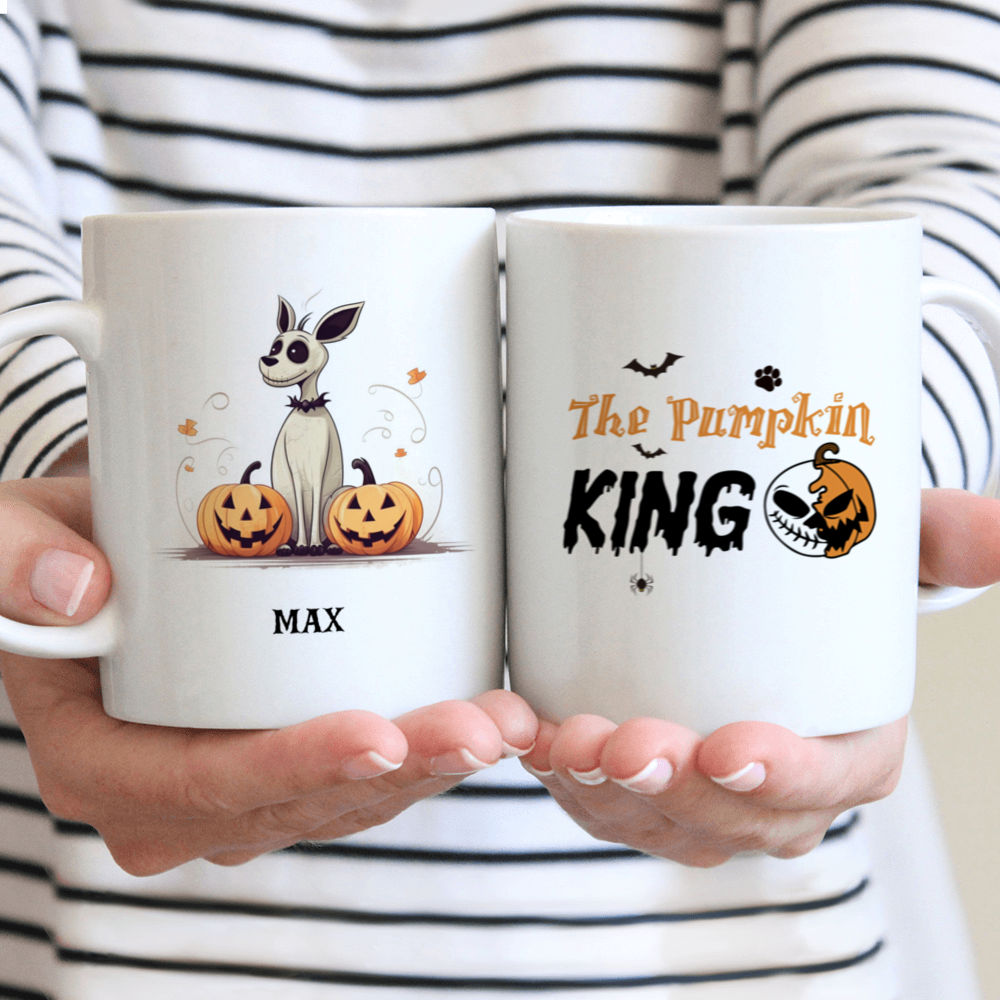 Halloween Dog Mug - Minimal German Shepherd Dog Jack Skellington Halloween Dog Mug - Mug