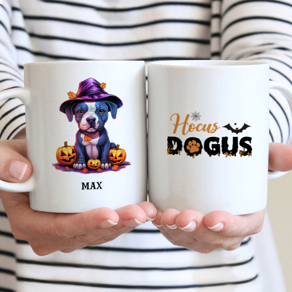 Halloween Dog Mug - Cute Adorable Halloween Pitbull Dog Mug - Mug