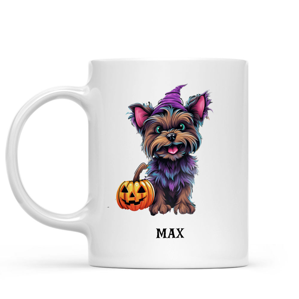 Halloween Dog Mug - Spooky Cute Halloween Yorkshire Terrier Dog Mug - Mug_1