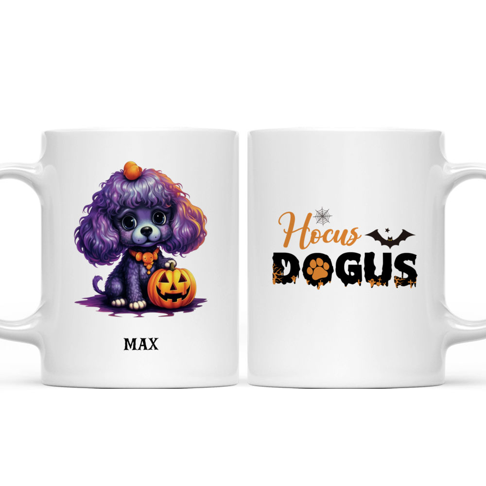 Halloween Cute Poodle Dog Mug: Adorable Spooky Artwork!