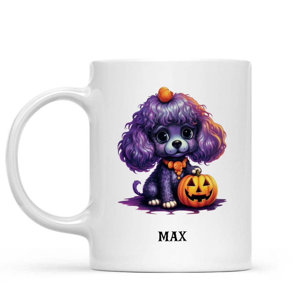 Halloween Dog Mug - Halloween Cute Poodle Dog Mug: Adorable Spooky Artwork! - Mug_1