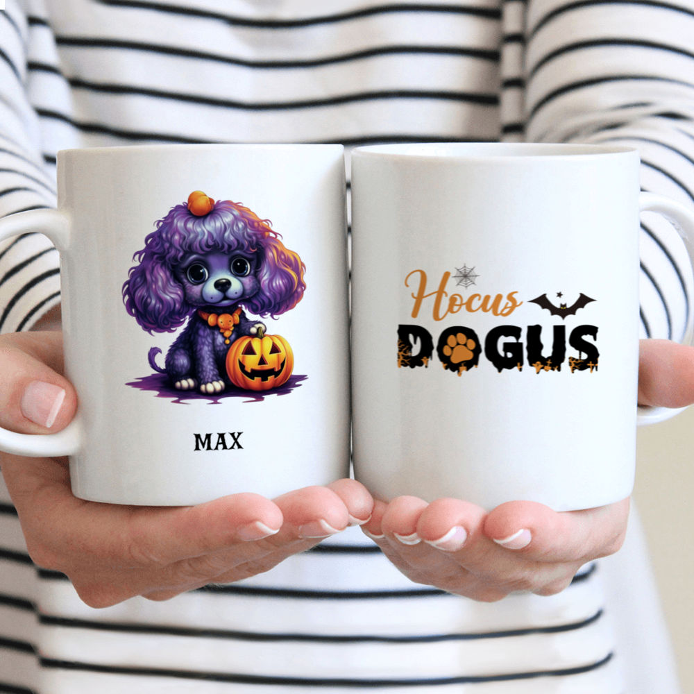 Halloween Dog Mug - Halloween Cute Poodle Dog Mug: Adorable Spooky Artwork! - Mug