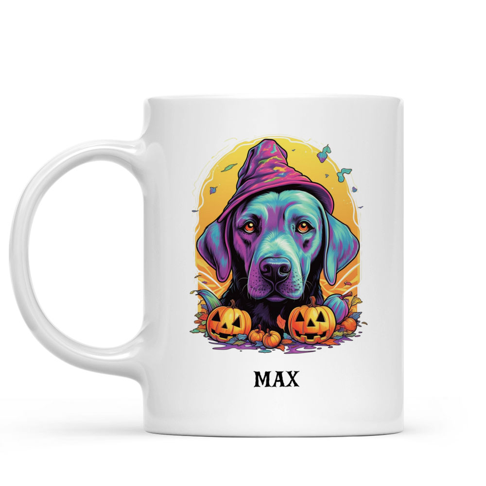 Personalized Mug - Halloween Dog Mug - Halloween Cute Labrador Retriever Dog Mug: Adorable Spooky Artwork!_1