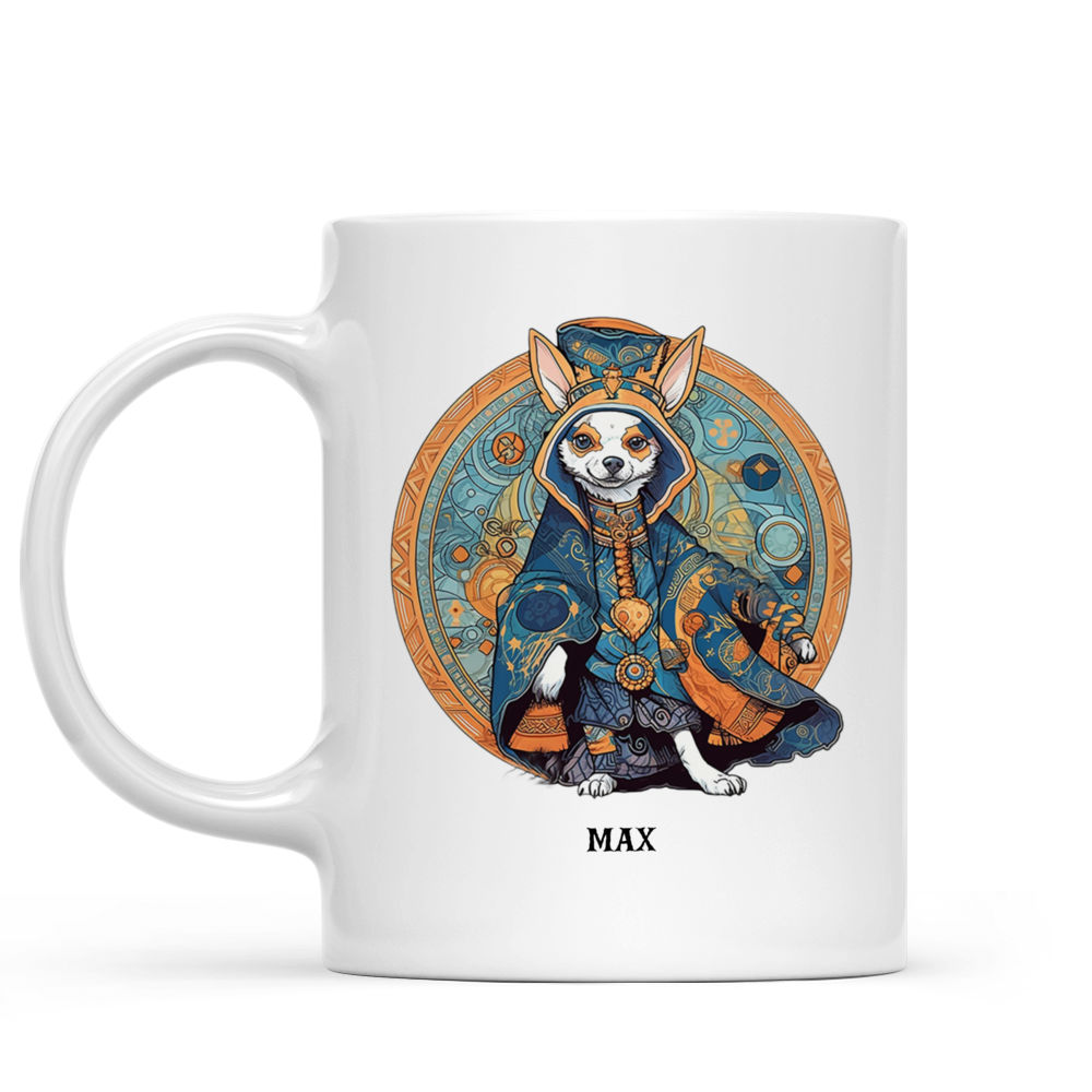 Halloween Dog Mug - Chihuahua Sorcerer Comic Book Art - Mug_1