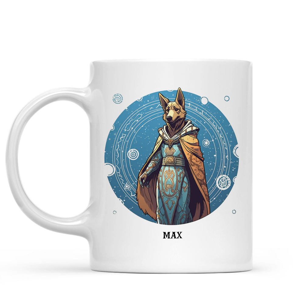 Halloween Dog Mug - German Shepherd Sorcerer Comic Book Art - Mug_1