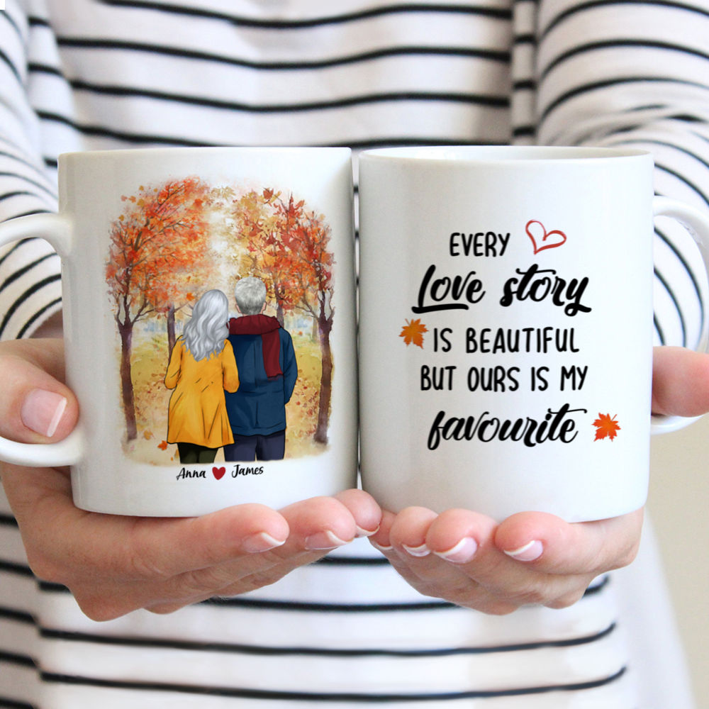 Personalized Mug - Couple Walking - Every Love Story Is Beautiful But Ours Is My Favorite - Valentine's Day Gifts, Couple Gifts, Valentine Mug