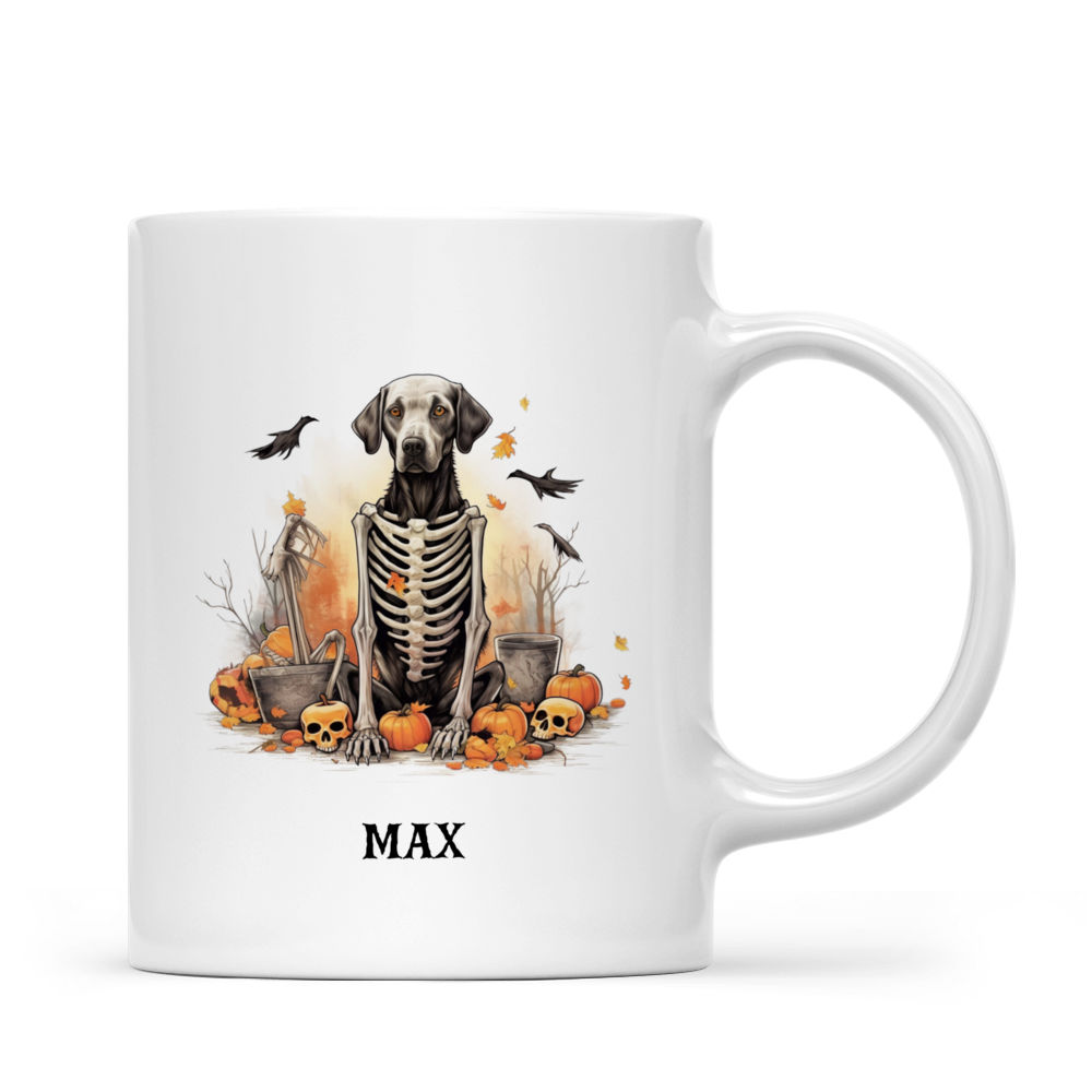 Halloween Dog Mug - Whimsical Skeleton Labrador Retriever Dog Trick or Treat Halloween Dog Mug - Mug_2