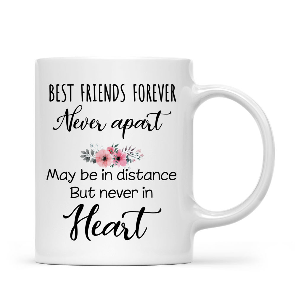 Personalized Mug - Three Mermaid Girls - Sisters Forever Never apart. Maybe in Distance but never at heart_2