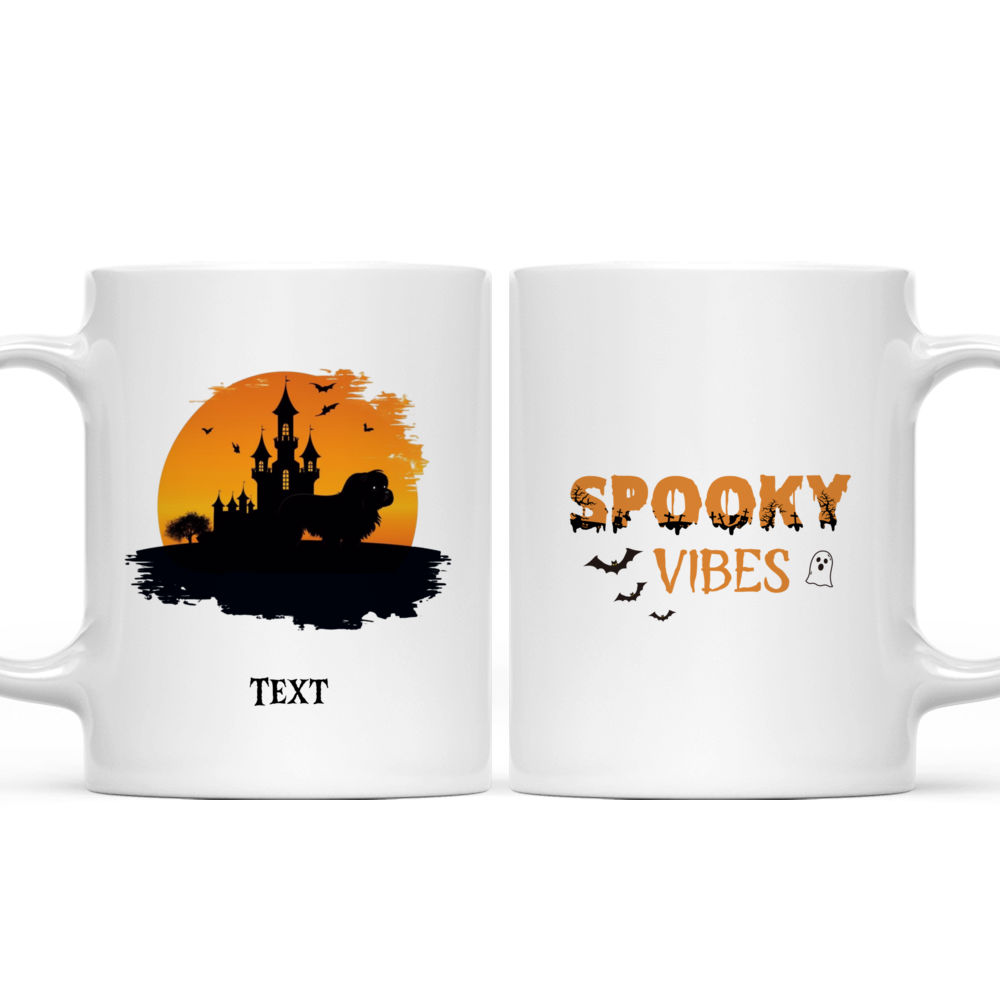 Halloween Dog Mug - Silhouette Shih Tzu Dog Halloween Night Mug - Mug_3