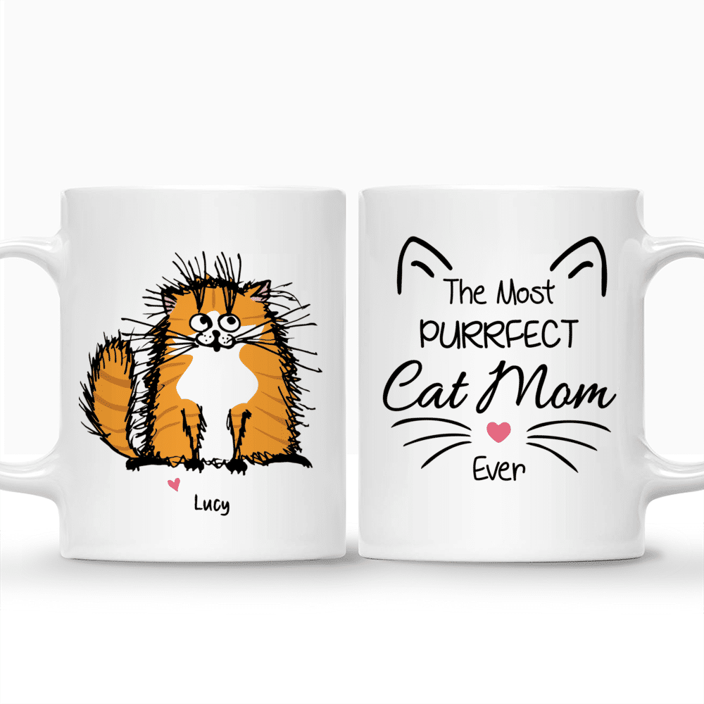 Personalized Mug - The Most Purrfect Cat Mom Ever (Cat Family)_3