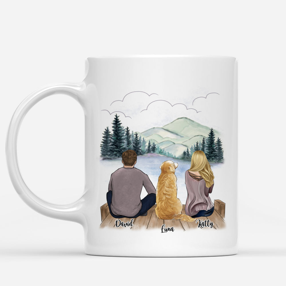 Personalized Couple & Dog Mug - Forever In My Heart Custom Mug_1