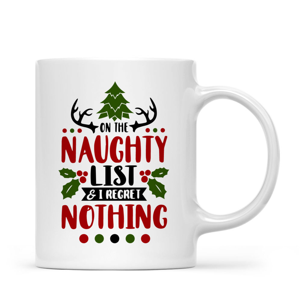 Personalized Mug - Christmas Dog Mug - Border Collie Dog with Reindeer Antlers Christmas Mug_2