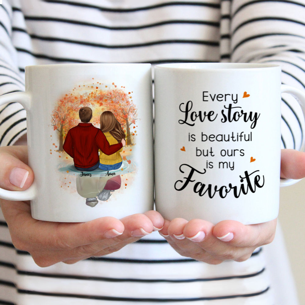 Personalized Mug - Couple Mug - Autumn - Every Love Story Is Beautiful But Ours Is My Favorite - Valentine's Day, Anniversary gifts, Couple Gifts