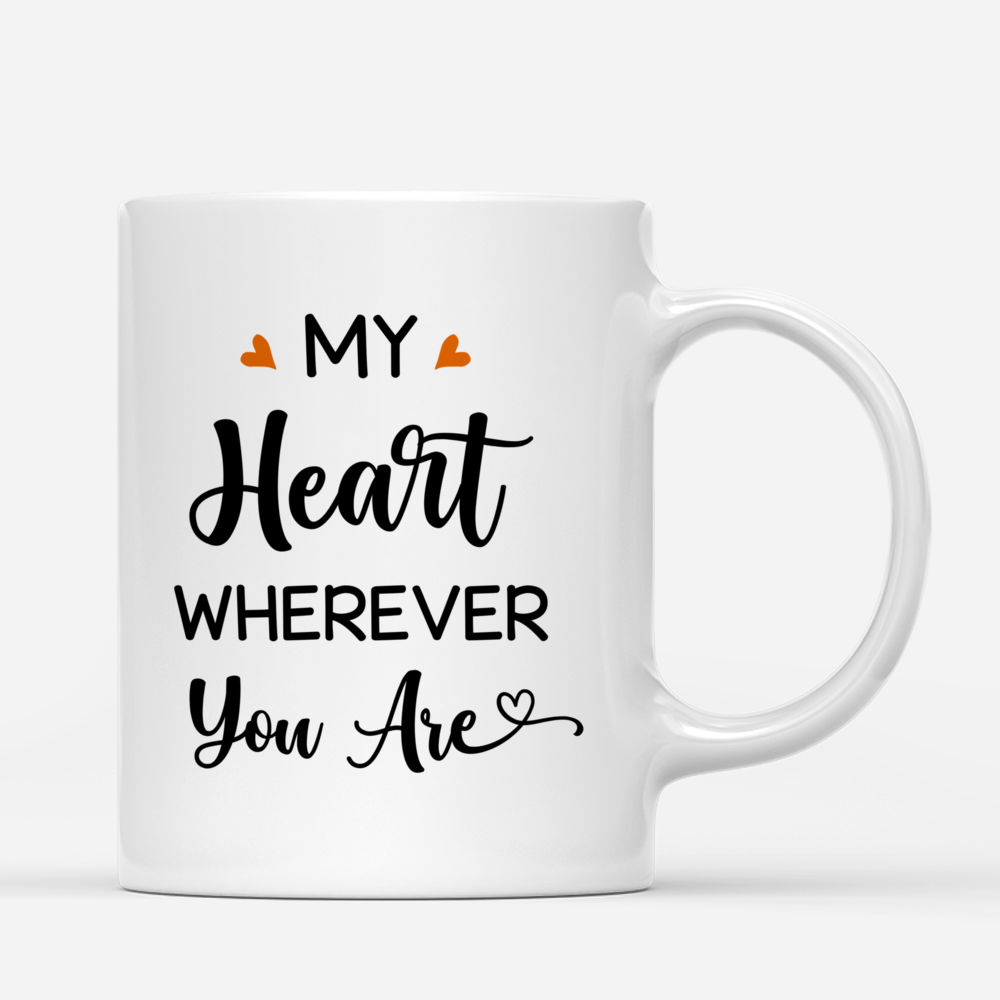 Personalized Mug - Couple Mug - Autumn - My Heart Is Wherever You Are - Valentine's Day, Anniversary gifts, Couple Gifts, Gifts For Her, Him, Wife, Husband_2