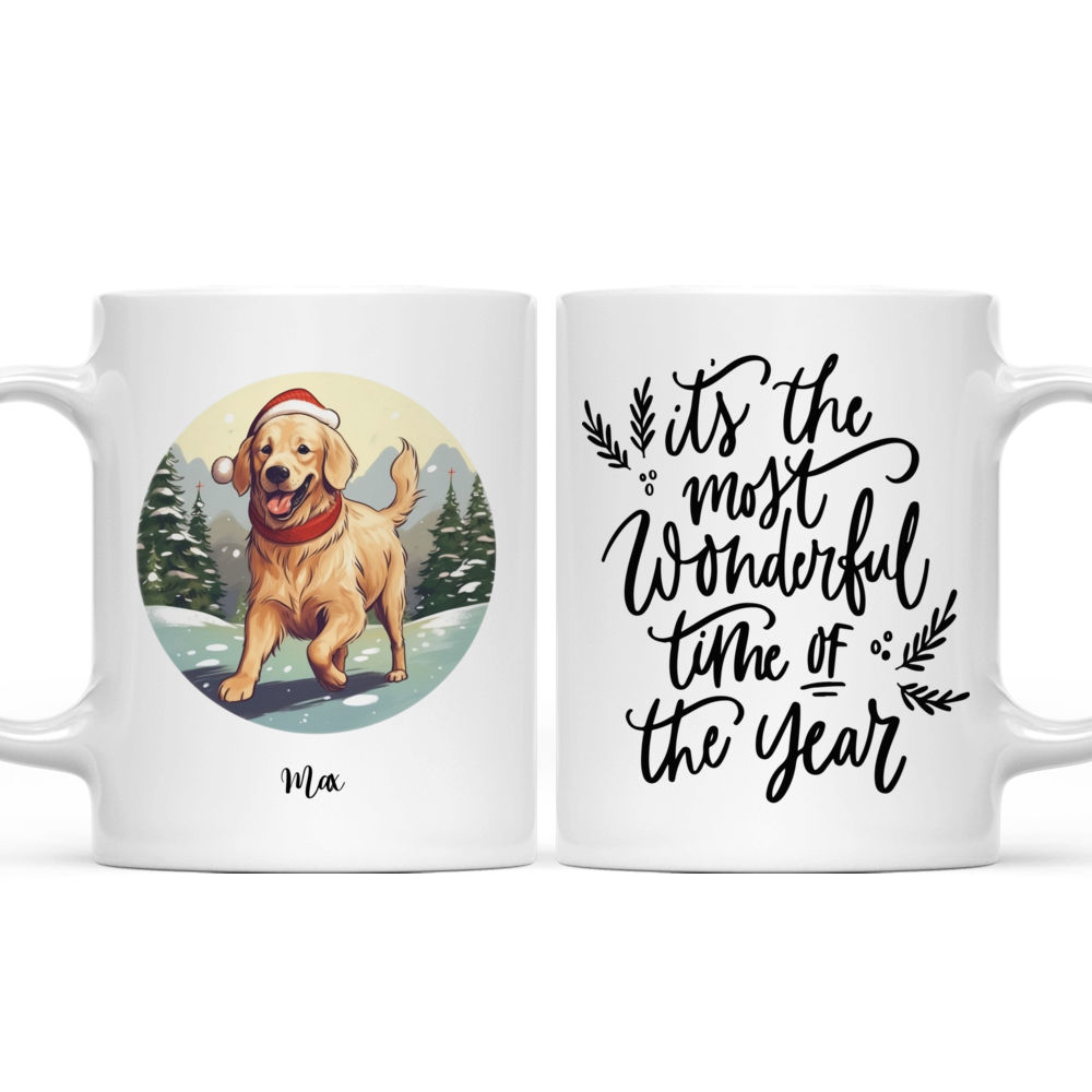 Christmas Dog Mug - Golden Retriever It's the Most Wonderful Time of the Year - Mug_3