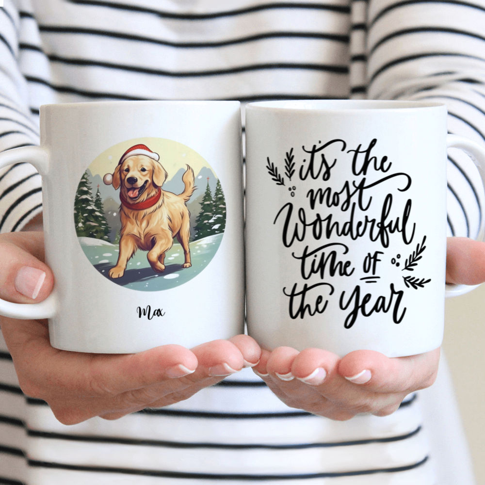 Christmas Dog Mug - Golden Retriever It's the Most Wonderful Time of the Year - Mug