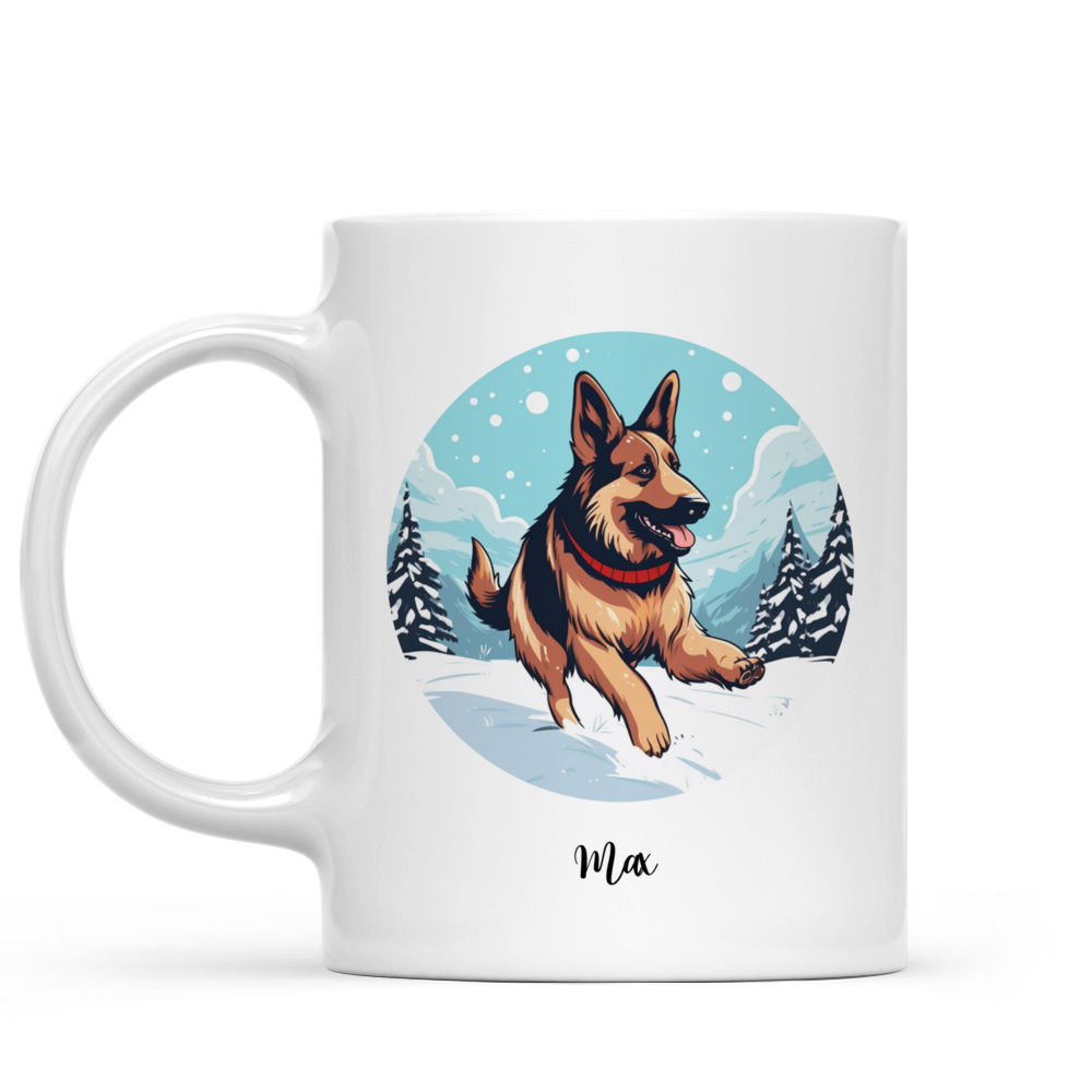Personalized Mug - Christmas Dog Mug - German Shepherd It's the Most Wonderful Time of the Year_1