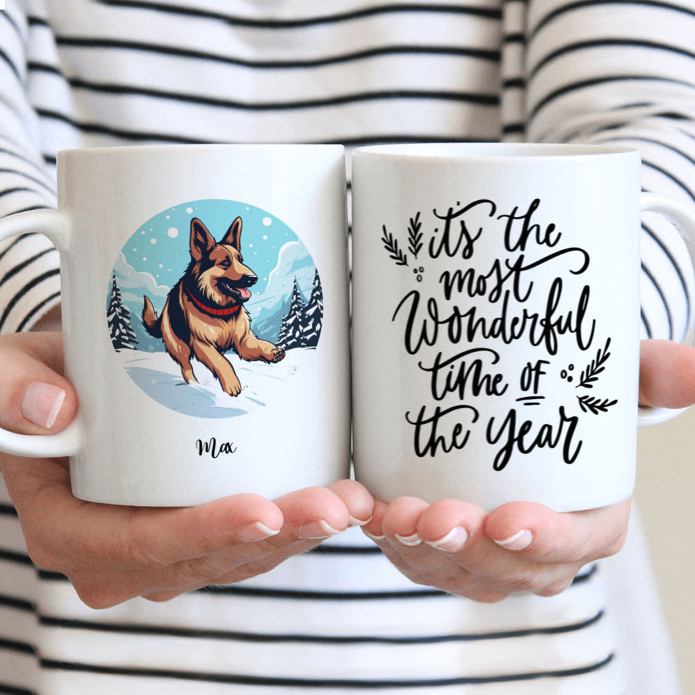 Christmas Dog Mug - German Shepherd It's the Most Wonderful Time of the Year - Mug