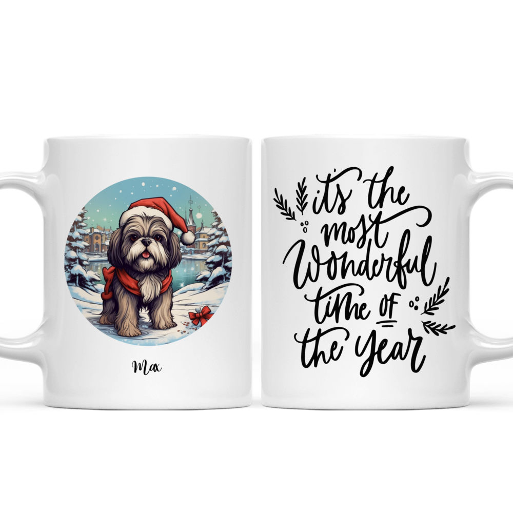 Personalized Mug - Christmas Dog Mug - Shih Tzu It's the Most Wonderful Time of the Year_3