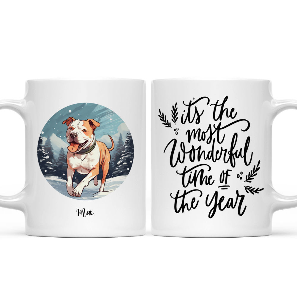 Christmas Dog Mug - Pitbull It's the Most Wonderful Time of the Year - Mug_3