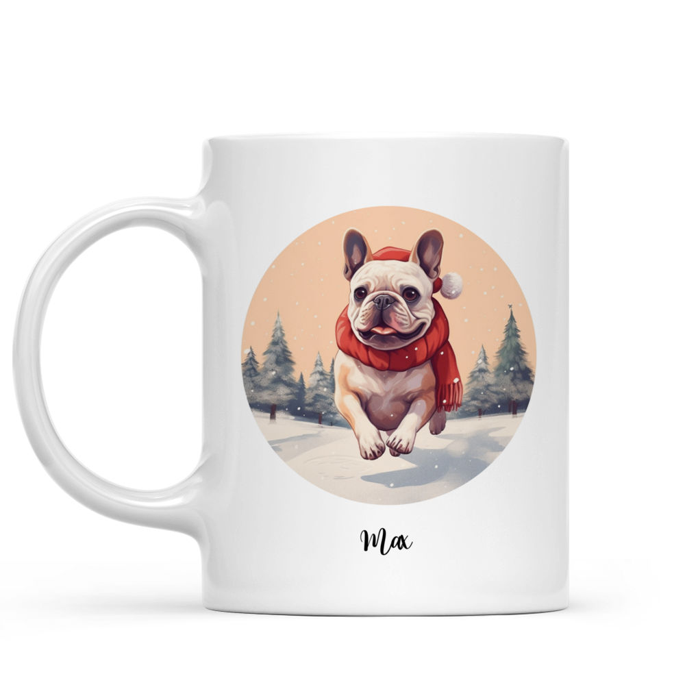 Personalized Mug - Christmas Dog Mug - French Bulldog It's the Most Wonderful Time of the Year_1