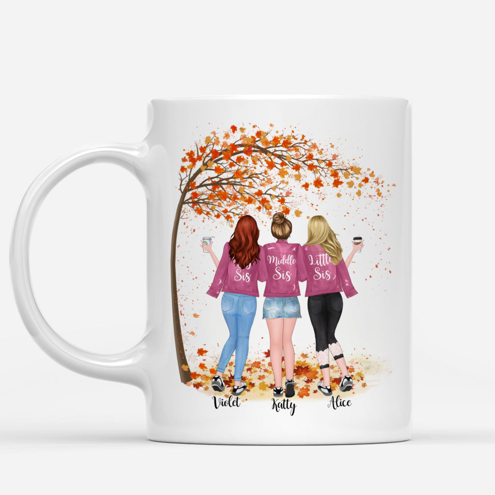 Up to 5 Sisters - Life is better with Sisters (Ver 1) - Autumn - Personalized Mug_1