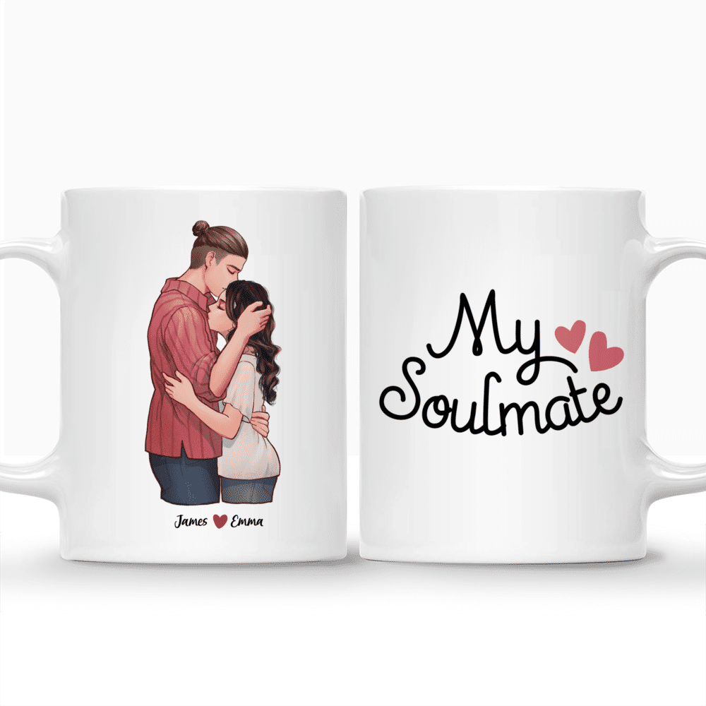 Personalized Mug - Couple Hugging - My Soulmate - Valentine's Day