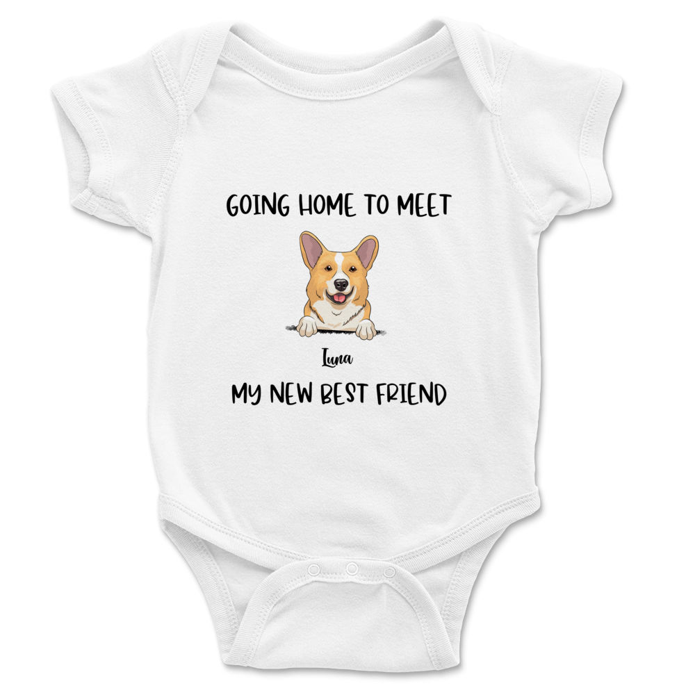 Personalized Shirt - Custom Baby Onesies - Going Home to Meet My New Best Friends (34605)_2